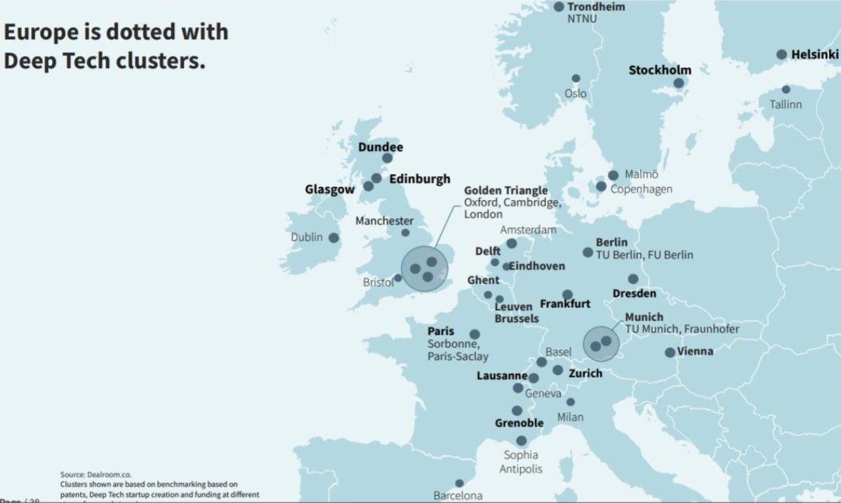 alt="carte europe pour le marché européen de la deeptech"